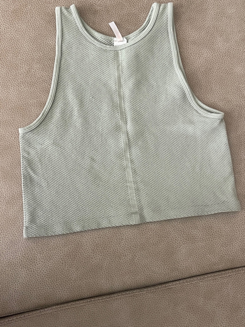 On Running Sage Green Cropped Racerback Tank